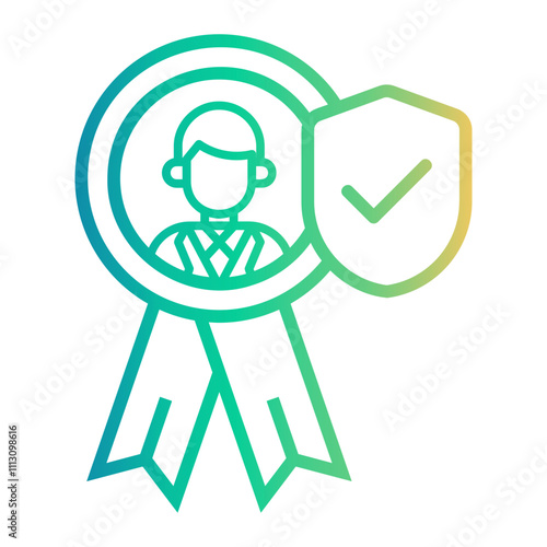 trustworthy Line Gradient Icon