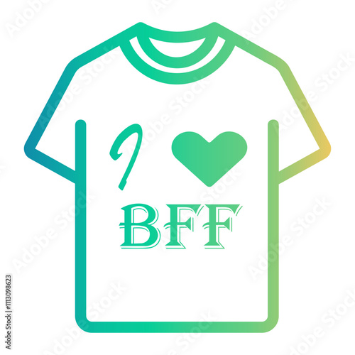 tshirt Line Gradient Icon