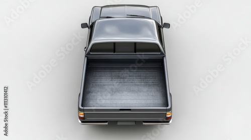 Overhead View of a Gray Pickup Truck