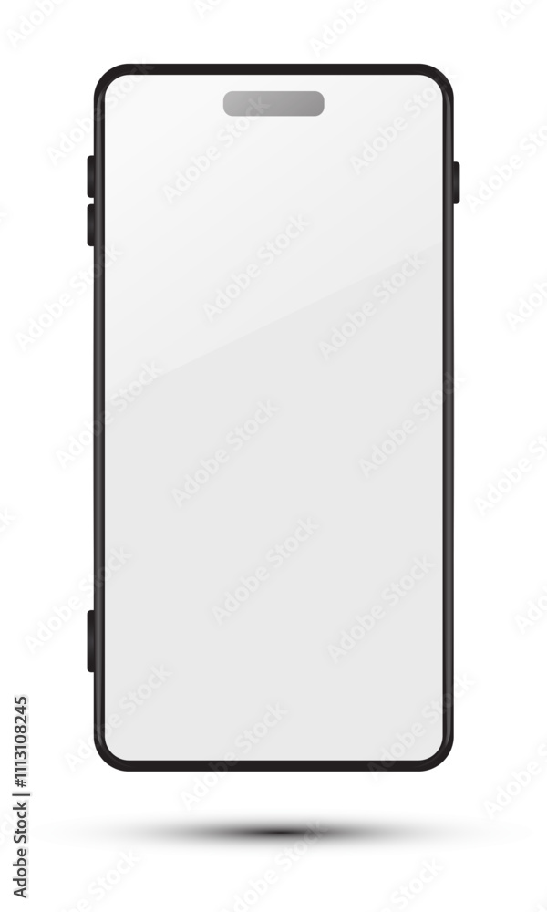 Minimalist smartphone mock-up with blank screen Minimalist smartphone mock-up with blank screen