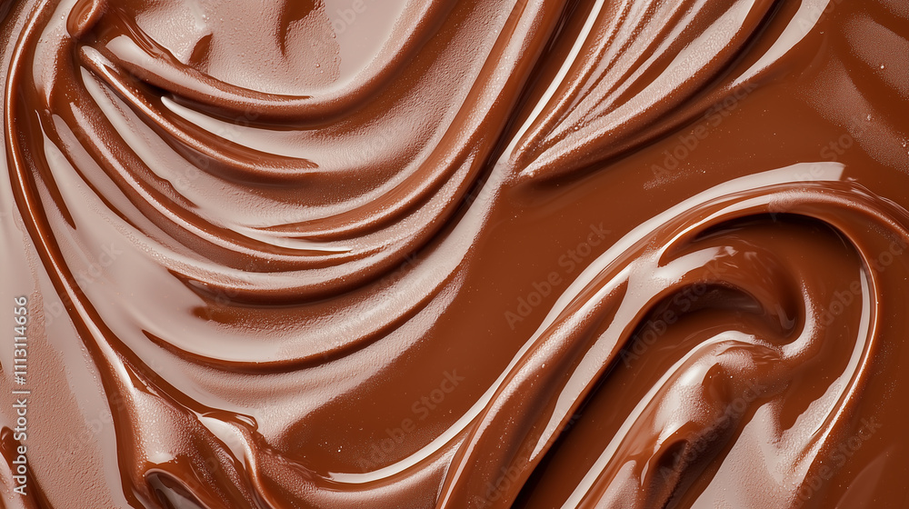 Melted Chocolate Background with Swirling Brown Liquid Melted Chocolate Background with Swirling Brown Liquid
