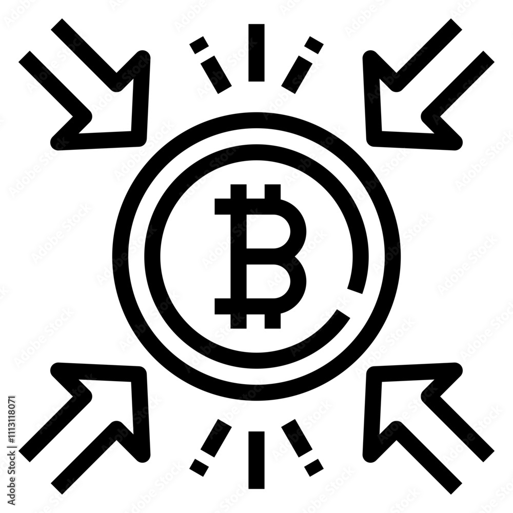 Centralized Line Icon Centralized Line Icon