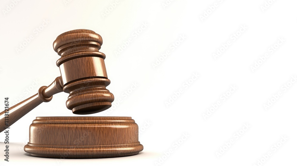 Wooden gavel and block representing justice law, isolated on white background Wooden gavel and block representing justice law, isolated on white background