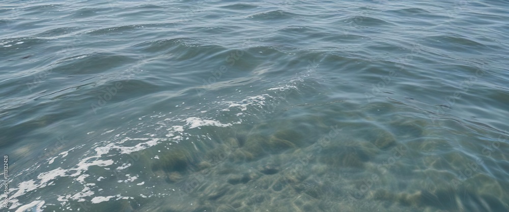 Calm sea surface with tiny white splashes and subtle ripples , ocean, gentle Calm sea surface with tiny white splashes and subtle ripples , ocean, gentle