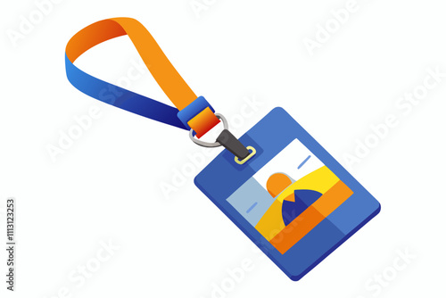 Wallpaper Mural An image of a lanyard identification vector art illustration Torontodigital.ca