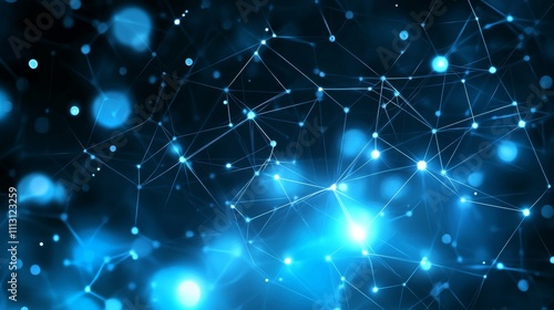 Wallpaper Mural Abstract blue network connections background. Torontodigital.ca