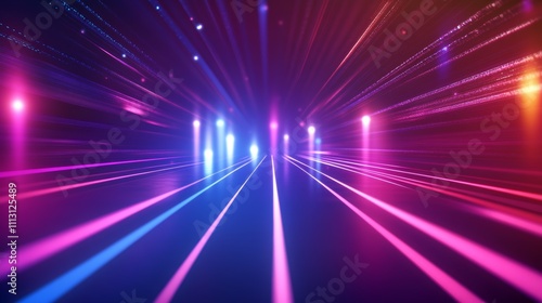 Wallpaper Mural Colorful light beams create a dynamic abstract scene. Torontodigital.ca