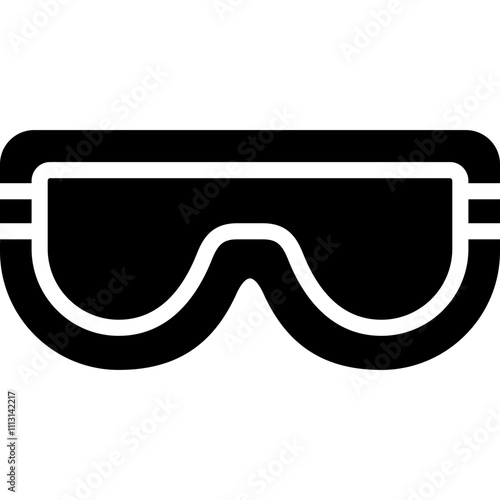 goggle icon illustration design with solid