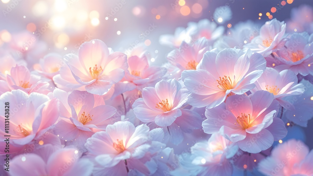Fototapeta premium Dreamy Flower Background: A Journey to Serenity