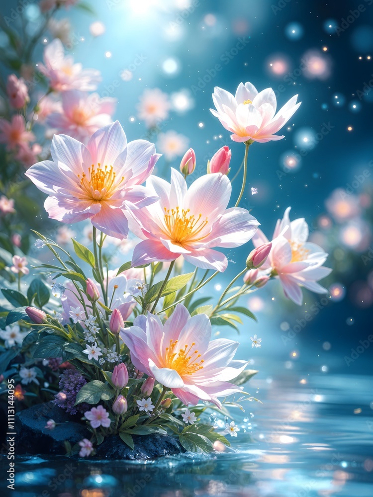 Dreamy Flower Background: A Journey to Serenity