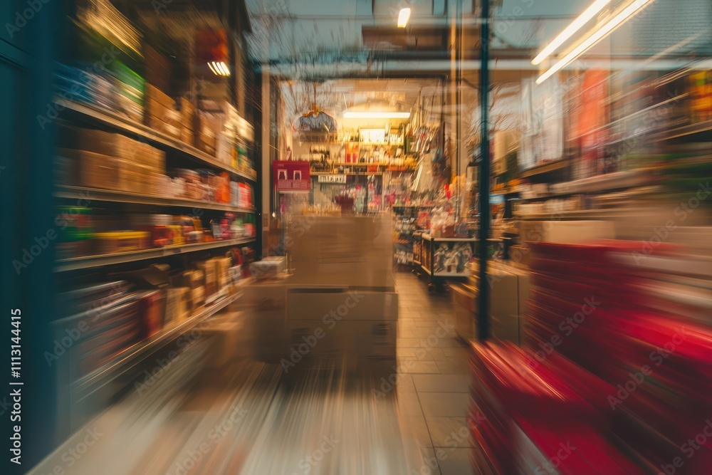 Blurred movement in a home shop setting, providing a dynamic background. Blurred movement in a home shop setting, providing a dynamic background.