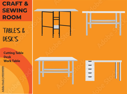 Craft & Sewing Room Tables & Desks.