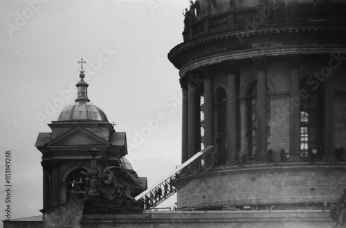 View on the dome of a historic cathedral  photo