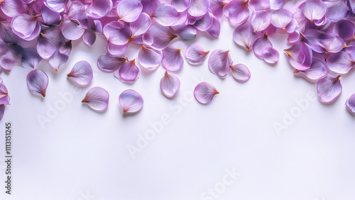Fondo decorativo marco de petalos lilas