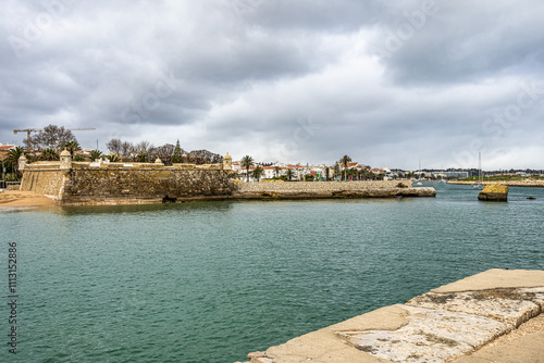 Forte da Ponta da Bandeira fort in Lagos, Algarve, Portugal. Fortification from the 17th century photo