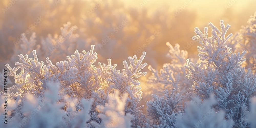 Golden Hour Frost Winter Wonderland Plants Golden Hour Frost Winter Wonderland Plants