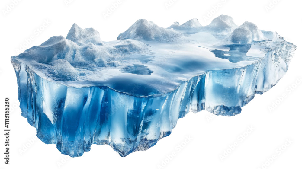 Fototapeta premium Icebergs transparent background