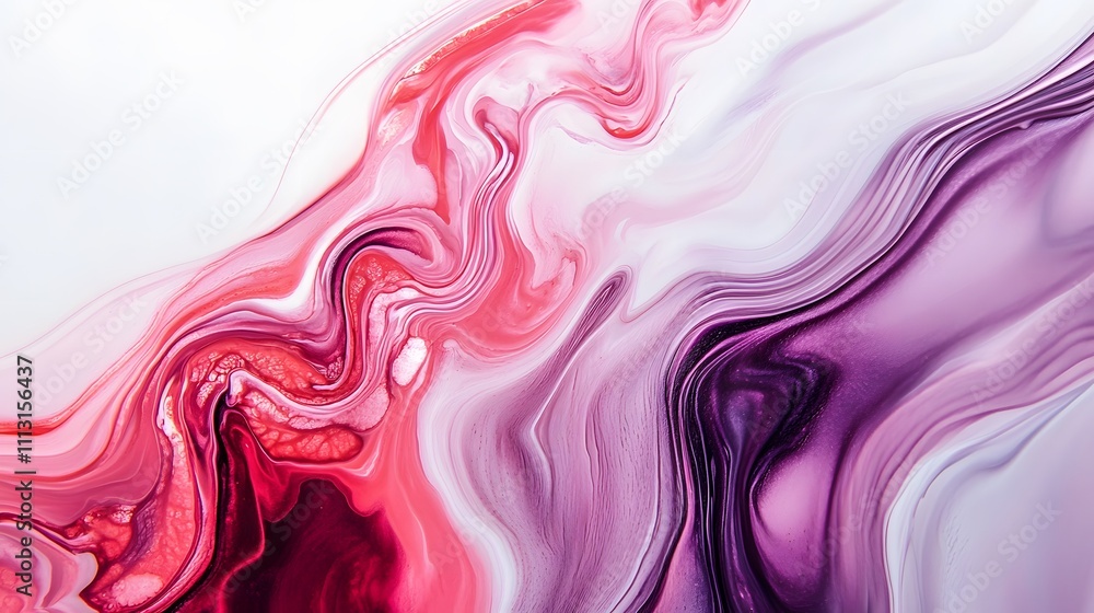 Abstract Pink and Purple Fluid Acrylic Painting Abstract Pink and Purple Fluid Acrylic Painting