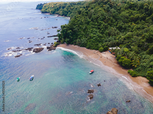 Beach at Isla del Caño in Costa Rica  photo