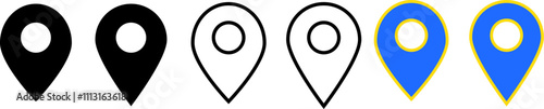 Free Download location icons set. map sing. pin icons - GFXLoad