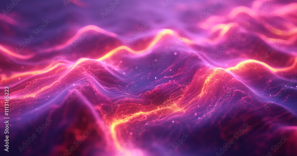 Abstract Pink and Orange Digital Waves Background Abstract Pink and Orange Digital Waves Background