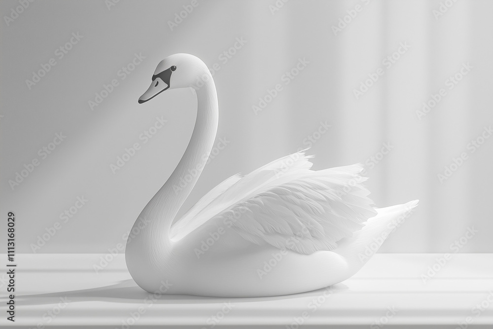 Fototapeta premium Dreamy and Elegant White Swan Concept
