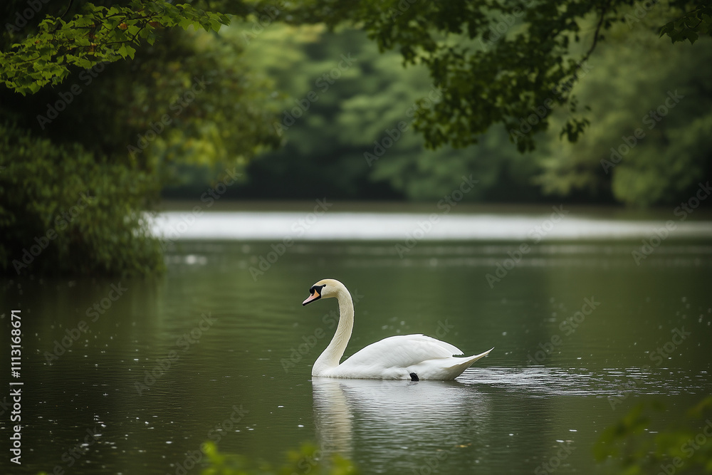 Dreamy and Elegant White Swan Concept Dreamy and Elegant White Swan Concept