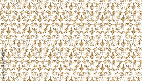 Seamless pattern in the style of Baroque. Luxury background.