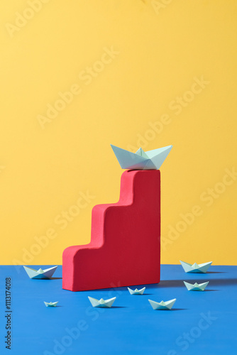 step stair for Business concept of ladder career path and growth