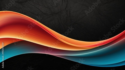 Fototapeta Naklejka Na Ścianę i Meble -  vibrant colors, abstract waves - wallpaper - generative ai