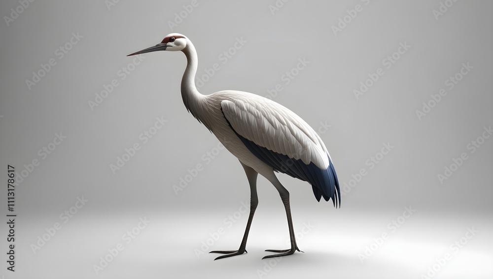 A highly detailed photorealistic image of_a black and white bird A highly detailed photorealistic image of_a black and white bird