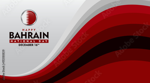 Bahrain National Day Background. Bahrain national day celebration template with flag. suitable for banners, posters, cards and social media posts