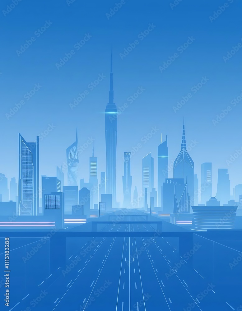 Fototapeta premium city skyline at night