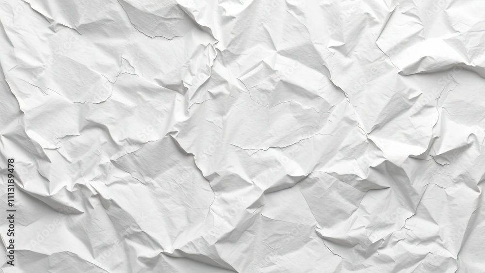 Obraz premium Crinkled paper background with subtle white crease marks , aged parchment, worn surface, distressed print, wavy lines,