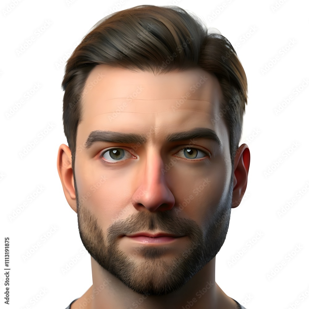 Fototapeta premium 3d man character head