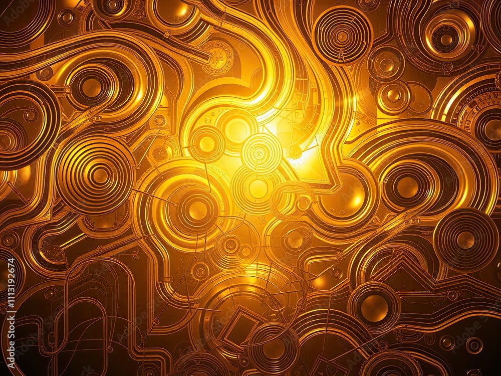 Golden holographic background with intricate metallic patterns, high-end design, premium finish, metal hologram Golden holographic background with intricate metallic patterns, high-end design, premium finish, metal hologram