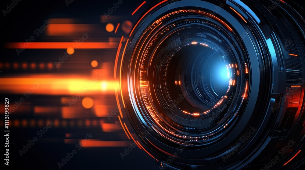 Futuristic Lens: Abstract Tech Artwork Futuristic Lens: Abstract Tech Artwork