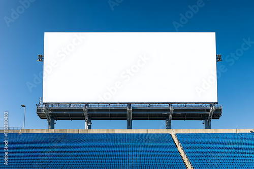 Blank Billboard Advertisement in Stadium Setting: A Perfect Advertising Space for Your Brand