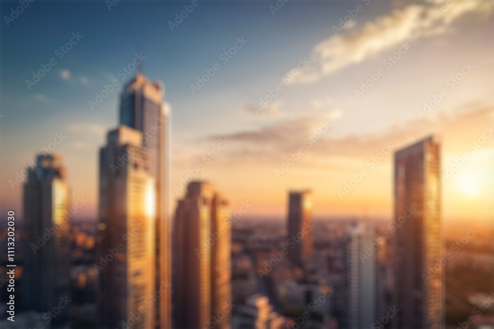 Fototapeta premium Conceptual blurry scenario of an european style city