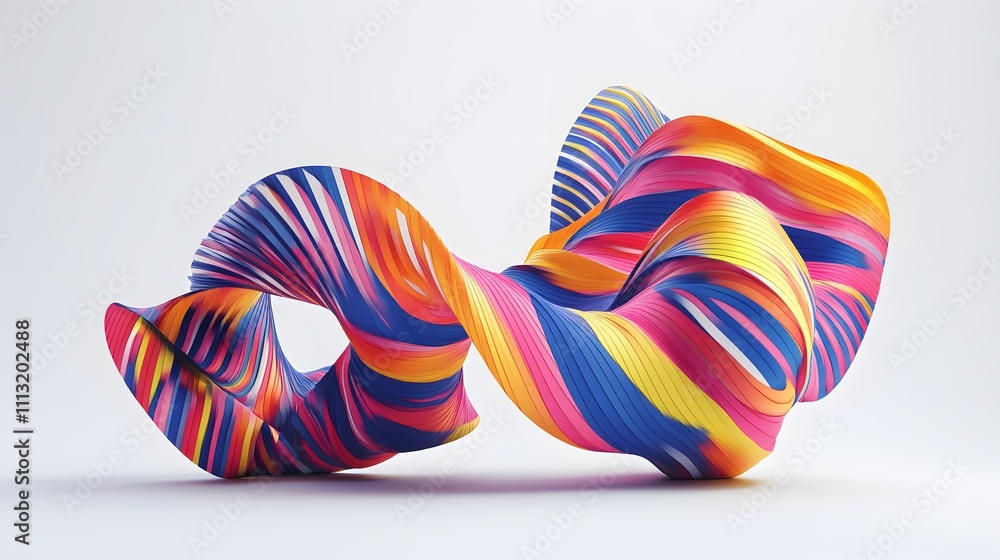 Abstract Colorful Swirling Ribbon Design Abstract Colorful Swirling Ribbon Design