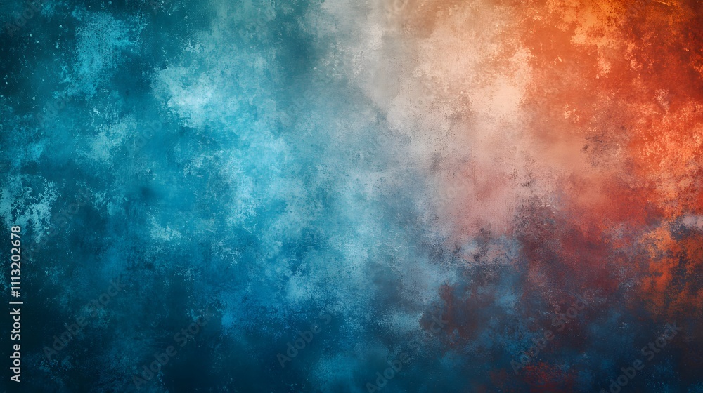 Fototapeta premium Abstract Blue And Orange Textured Background