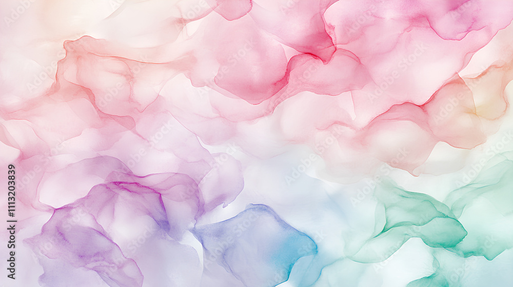 Fototapeta premium Watercolor Background in Soft Pastel Shades