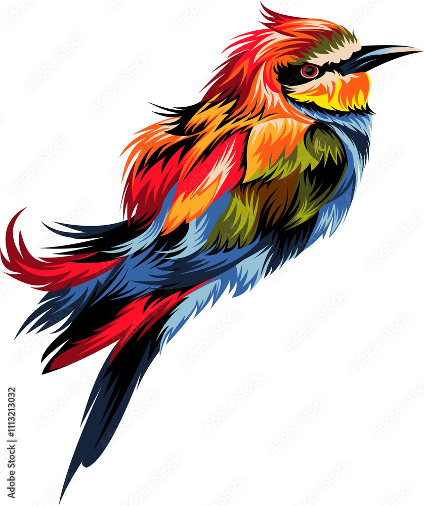 Obraz premium Colorful Bird Illustration