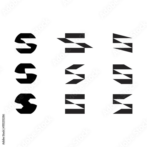 logo design vector abstract template illustration modern symbol simple logo icon initial s