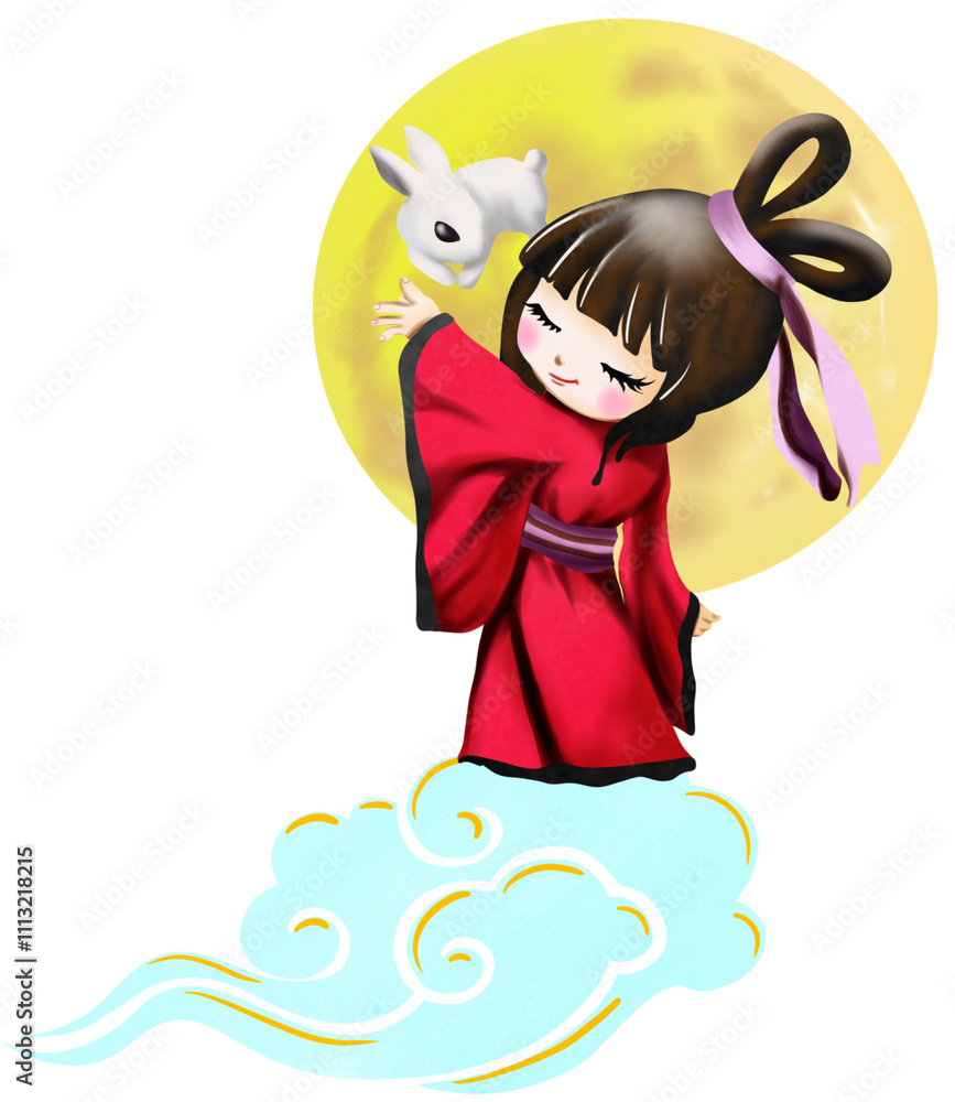 Fototapeta premium Cartoon character of Chinese year illustration isolated on transparent background.