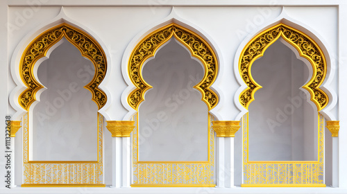 Intricate Arches and Latticework Inspired by Islamic Design