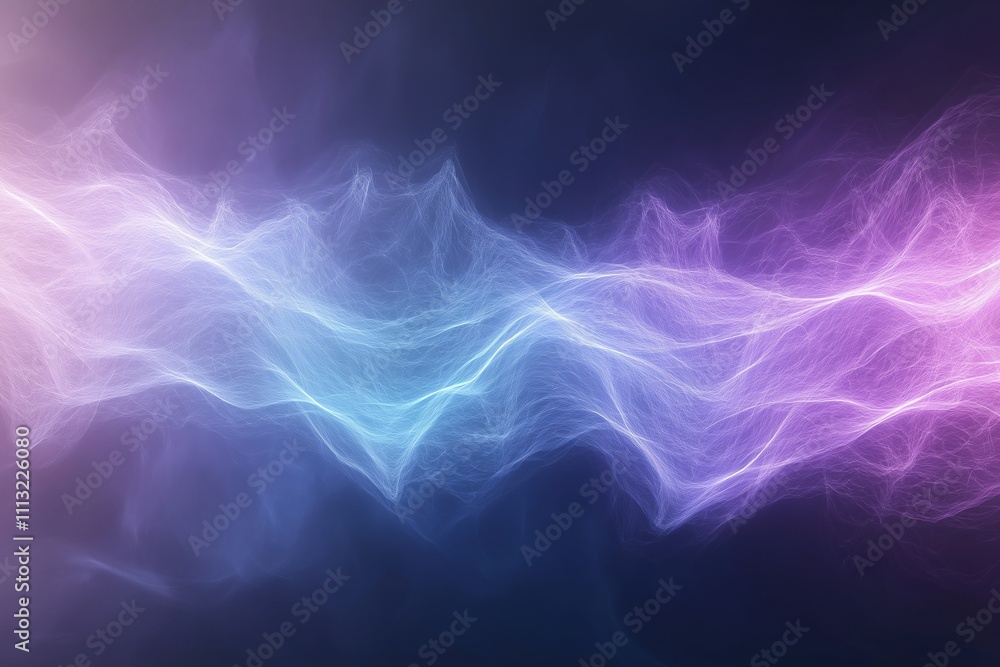 Fototapeta premium A purple and blue wave of light with a blue and purple background