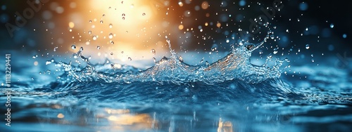 Wallpaper Mural Close Up of Raindrops on Water Detailed Sparkling Effect with Textured Surface and Backlighting Torontodigital.ca