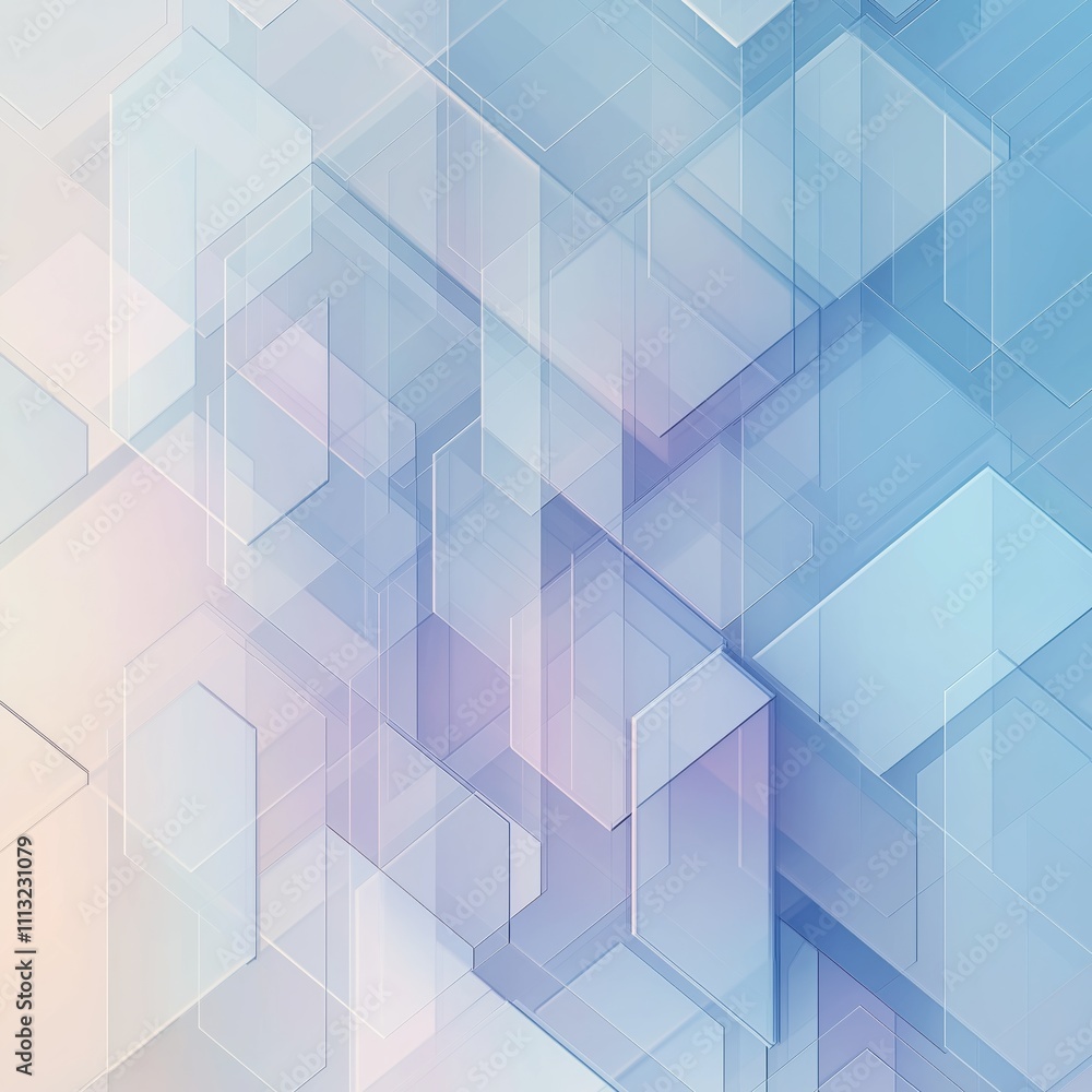 Obraz premium A blue and purple background with a lot of squares and triangles