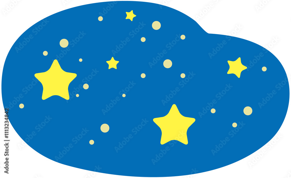 Obraz premium Starry night sky icon